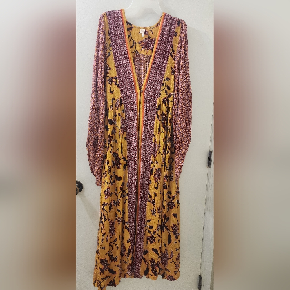 Floral Yellow and Purple Dress